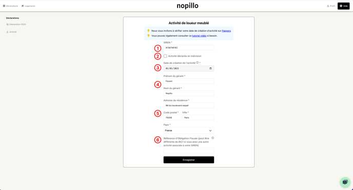 Screenshot with indexes